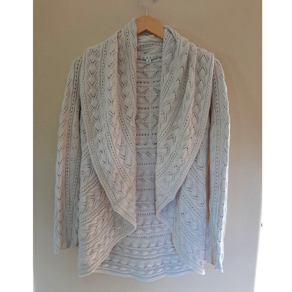 CAbi Circle Sweater, cotton, ivory color, size M